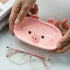 2 Pack Knitted Animal Eyeglass Holders - Cute Cat, Pig, and Bear Design