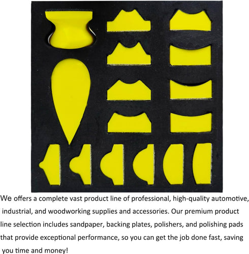 Tonmp 56 Set- 16 40 Total PCS Hand Sanding Block PCS Contoured Profile Sander Block + Sheet Sandpaper Kit
