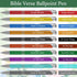 Sinmoe 120 Pcs Bible Gifts Set, 30 Bible Verses Bookmarks, 30 Scripture Pens, 30 Notebooks, 30 Organza Bags