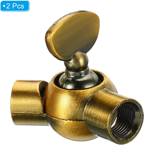 2 Pack M10 PATIKIL Wall Sconce Lighting Adjustable Adapter, Female Thread Wall Light Fixture, Gold Bronze