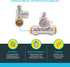 SharkBite 1/2 x 1/2 x 1/4 Inch Compression Tee Stop Valve, Push to Connect Brass Plumbing Fitting