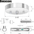 2 Pack 5-1/8 Inches Light Canopy Kit with Heavy Duty Replacement Ceiling Cover Plate & Mounting Hardware for Lighting