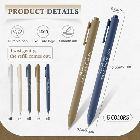 Honoson 30 Sets Employee Appreciation Gifts, Thank You Spiral Notebook with Pen Set, Inspiration Journal for Office Team
