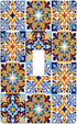 Mexican Talavera Tiles Single Toggle Light Switch Plate Cover: Decorative Wall Plate for Home, Bedroom, Kitchen,