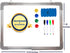 Whiteboard Set, 15x12 in Dry Erase Board with 1 Magnetic Eraser, 4 Markers, and 4 Magnets for Home Office School