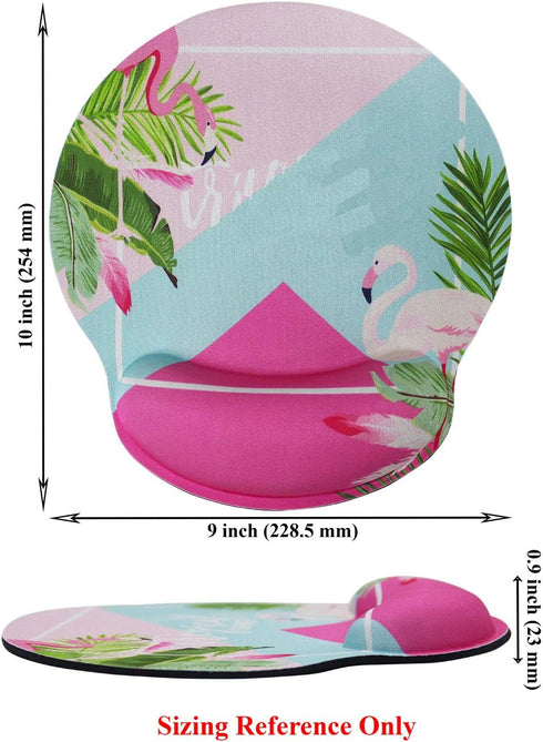 Meffort Inc Pink Heart Mouse Pad with Wrist Rest Support & Non-Slip Base, Durable Ergonomic Gaming Mousepad