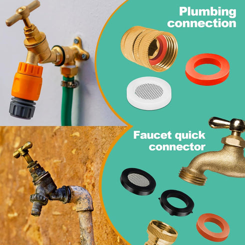 32 Size 258 PC Faucet and Plumbing Rubber Washers Assortment Kit for Outdoor Faucet Repair
