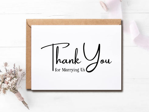 EdgarGifts Thank You For Marrying Us - Wedding Card To Officiant - Thank You Card For Priest - Minister - Judge