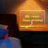 LED Note Board with Colors - Acrylic Light Up Dry Erase Board with Stand, Glow Memo Message Board with 7 Colors