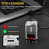 V3 900LM Light-12 Modes,IP65 BORUIT Mini Powerful Keychain Flashlights with Red UV Blue Light,High Lumens USB-C