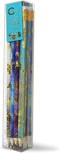 Channie's No. 2 HB 4 Gold Leaf Pencils Set of 12 - Fun Wooden Pencils with Colorful Abstract Patterns