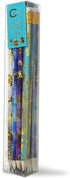 Channie's No. 2 HB 4 Gold Leaf Pencils Set of 12 - Fun Wooden Pencils with Colorful Abstract Patterns