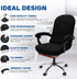 NeColorLife Stretchable Office Chair Cover with Armrest Covers, Large Size, Black, Thick Checked Jacquard