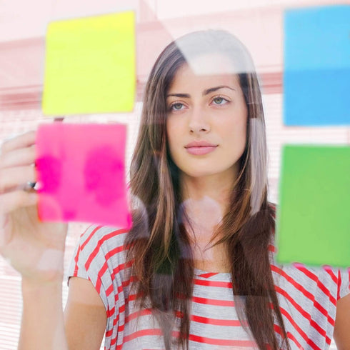 SIMONA Sticky Notes 3x3 in, 6 Color Bright Colorful Sticky Pad, 6 Pads/Pack, 100 Sheets/Pad, Self-Sticky Note Pads