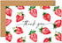 FYSUIMU 50 Pack Strawberry Thank You Card Watercolor Fruit Greeting Cards with