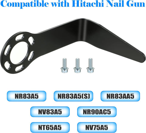 889661M Steel L Shaped Rafter Hook Replacement with Bolt, Compatible with Hitachi Nail Gun NR83A5 Series (2 Set)