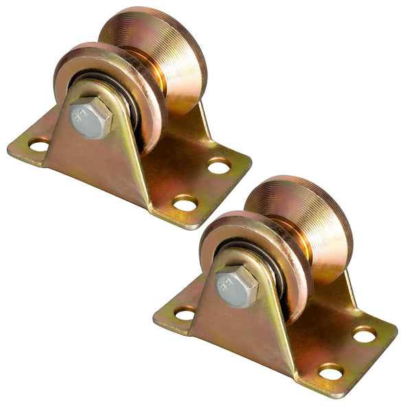 2 Pack 31mm Small Pulley Wheel Galvanized for Rope, Ball Bearing Inside for Light Lifting, Clothesline, Winch