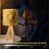 RAINFALLARING Tripod Bedside Table Lamp for Bedroom Elegant Yellow White Rose Bouquet Sunflowers Glitter Accents