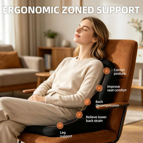 kegliik Tailbone Ergonomic Seat Cushion, Coccyx Cushion for Pain Relief, Memory Foam Office Chair Seat Cushion & Car