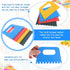 Ymapinc 8Pcs Plastic Paint Scraper Tool, Plastic Textured Art Tools, DIY Graffiti Oil Painting and Drawing Play