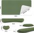 Home(31.515.7 Inches,Olive Bloss Keyboard Wrist Rest + Mouse Wrist Rest + Leather Desk Mat, Non-Slip Desk Mat Protector