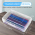 Sooez 6 Pack Clear Pencil Box - Large Capacity Plastic Storage Organizer with Snap-tight Lid, Stylish Design