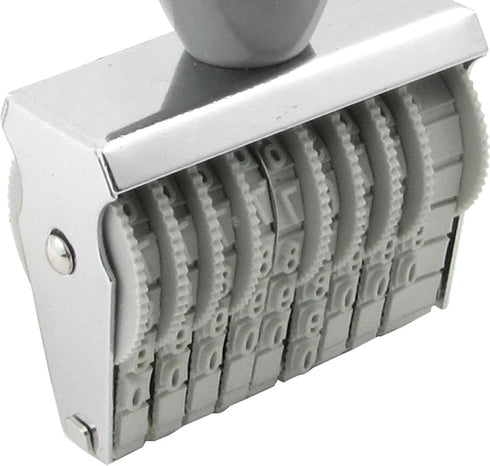 Uxcell Rubber Office 9 Band 0-9 Numbers Digit Numbering Stamp, Gray Red
