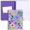 Steel Mill & Co Cute Mini Spiral Notebook, 8.25" x 6.25", Durable Hardcover, 160 Lined Pages, Lilac Floral