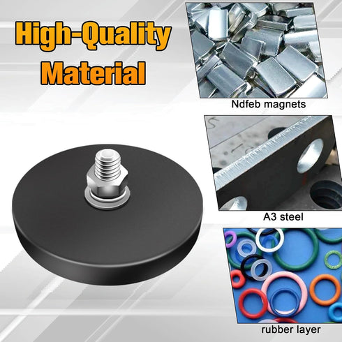 M4 12 Pack M4 Rubber Coated Magnet, Winspeed Anti-Scratch Neodymium Magnet Rubber Coated Mounting Magnets Base
