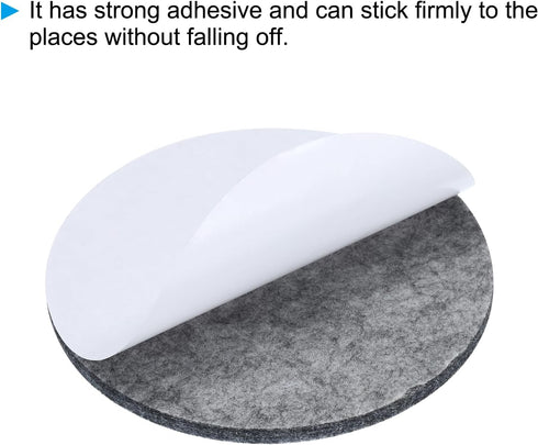 3.9" 3 5mm PATIKIL Diameter Adhesive Non-Slip Backed Felt, Pcs Thickness Round Lamp Base Anti-Slip Mat Anti-Scratch Pad