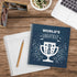 Softcover Greatest Dad 8.5" x 8.5" Men's Spiral Notebook/Journal, 120 Wide Ruled Pages, Durable Gloss Laminated Cover,