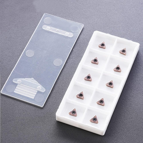10PC Turning Carbide Indexable Inserts for Mini Pneumatic Chamfering Machine, Tungsten Steel Tool