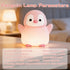 Lamp,Rechargeable/Dimmable/Timer,Room Penguin Night Light for Kids,Cute Pink Penguin Lamp,Soft Silicone Nursery