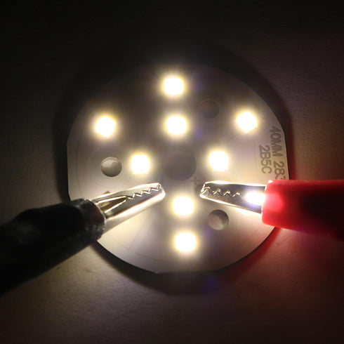 5W 120lm 3000-3200K 40mm 15-17VDC Bulb 5Pcs MECCANIXITY COB LED Light Chip Bead Energy Saving for Spotlight Floodlight
