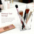 Attkryy Set 2, Clear Acrylic Pen Holder Cup of Simple Modern Desktop Organizer for Stationery, Makeup Brushes, Office