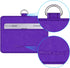 Wisdompro 2-Sided PU Leather ID Badge Holder - Purple (Horizontal) with 1 ID Window, 1 Card Slot, and 1 Piece 23 Inch