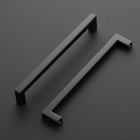 Ravinte 1 Pack Black Cabinet Pulls, 8 Inch Square Matte Black Kitchen Hardware for Cabinet Drawer Pulls