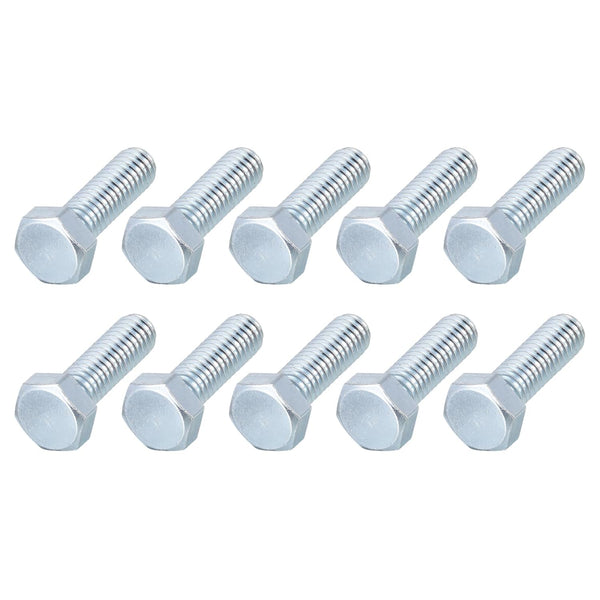 Hex Bolts (5/16-24x1") 10Pcs, Fully Threaded Carbon Steel Zinc Plated UNF Fine Thread Screw Bolt for Furniture Repair,