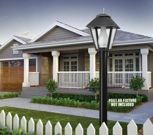 SCA-335BK 15" Solus Aluminum Cross Arm Ladder Rest for Outdoor Lamp Posts and Poles, Easy to Mount, Maintenance Free
