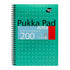 Pukka Pad, B5 Metallic Jotta Book 3-Pack, 10 x 8 in, Wirebound Notebook with 8mm Lines, 200 Pages, Green