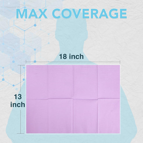 160 Pack 13"x18"3-Ply Disposable Dental Bibs Waterproof Tattoo Bibs Sheet for Nail SalonDental ClinicFeedingTattoo Shop
