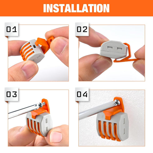 Nilight 115PCS Lever Wire Connectors Nuts Kit, 28-12AWG Inline Electrical Terminal Quick Disconnect for Wiring