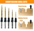 9Pcs Wood Countersink Drill Bit Set, Titanium Tapered Drill Bits for Woodworking and Carpentry