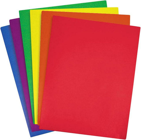 Raymond Geddes Premium Rainbow Pocket File Folders (Pack of 48)