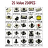 250pcs Tactile Push Button Switch SMD Micro Momentary Tact Switch Assortment Kit, 25 Values