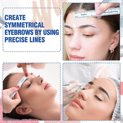 6 Pcs Professional Surgical Tip Skin Marker Pen, White Stencil Markers for Eyebrow, Tattoo Skin Marking, Individually