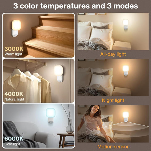 Closet Rechargeable Motion Sensor Wall Light, Magnetic Wireless Light with Remote, Adjustable Lighting & Swivels, Wall