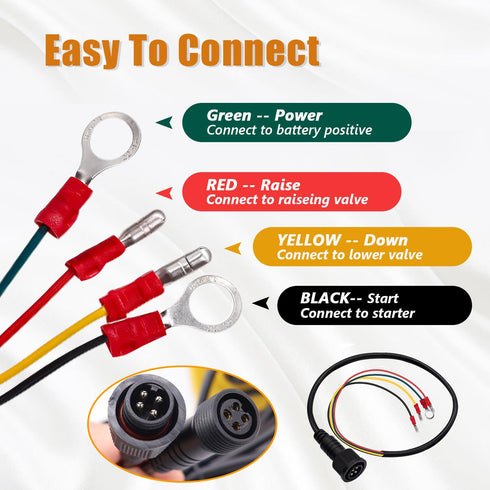 4 12V M-G018-4W mankk Wire Dump Trailer Remote Control Switch DC Up Down Control Switch Double Acting Hydraulic Pump