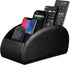 SITHON Remote Control Holder with 5 Compartments, PU Leather Remote Caddy Desktop Organizer for TV, Media Players, Black