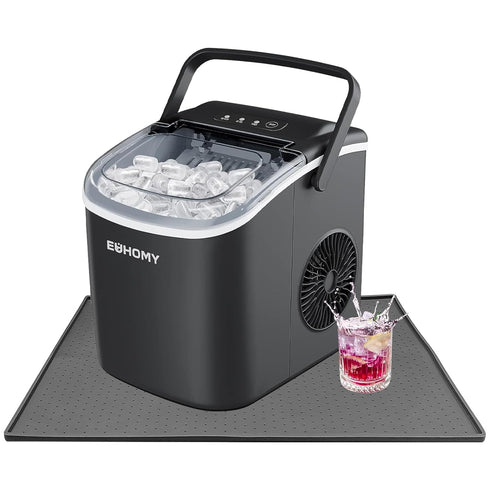 Silicone Ice Makers Countertop Mat - Waterproof with Raised Edge to Prevent Liquid Spillage, 19“x12”
